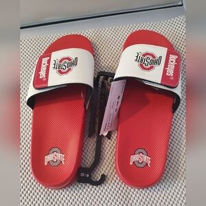 Men's Size 9-10 FOCO Ohio State Buckeyes Sandals Slippers Slip-ons NWT